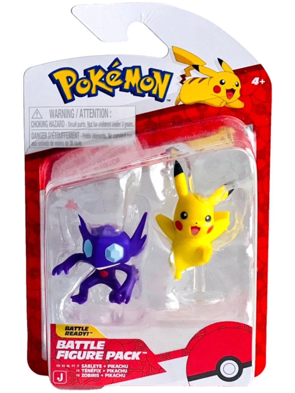 Sableye & Pikachu JAZWARES Pokemon Battle Ready Figure 2-Pack - NEW